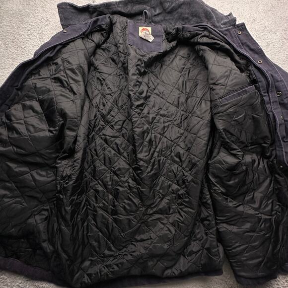 Red Kap Duck Canvas Chore Coat Jacket Mens XXL Navy Blue Quilt Lined Pockets - Picture 7 of 11